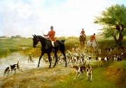 unknow artist Classical hunting fox, Equestrian and Beautiful Horses, 099. oil painting reproduction